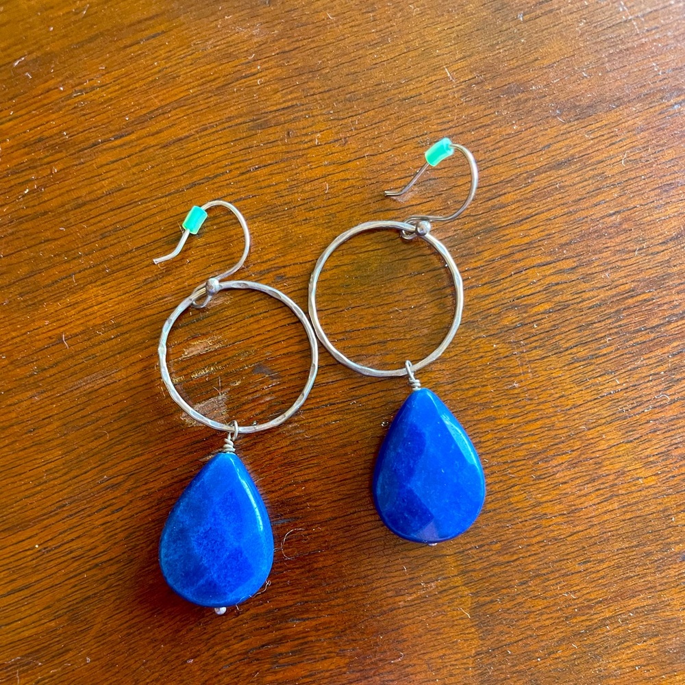 Blue dangle earrings